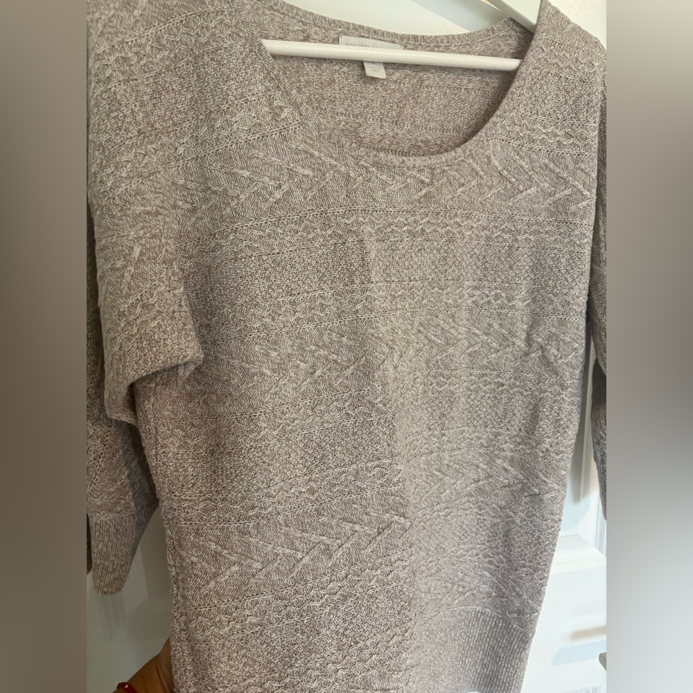 New York & Company Textured Beige Sweater